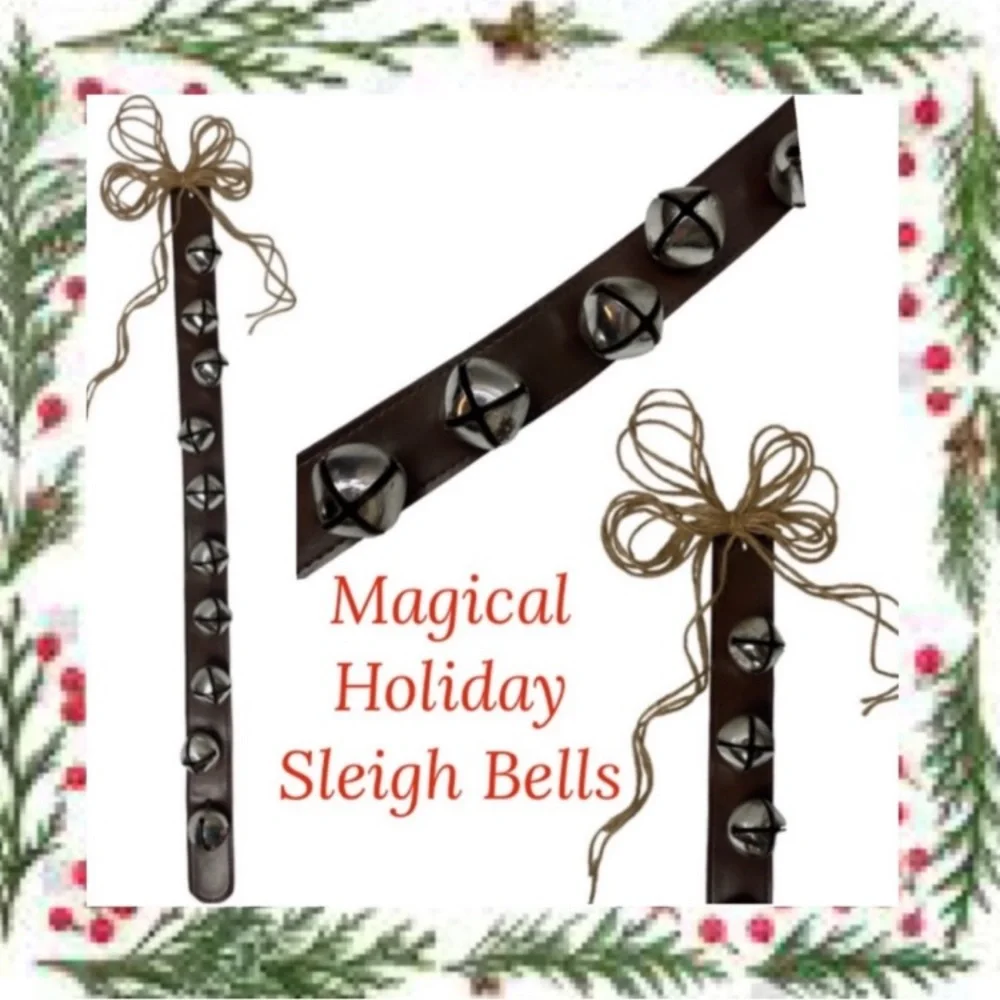Holiday Sleigh Bells 10 Bell Sleigh Strap Christmas Decorations Jingle Bells